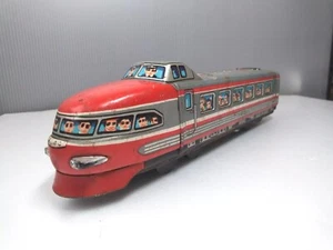 Ichiko Tin Train Toy Ashinoko Romance Car Retro Vintage 8.5” Made in Japan - Picture 1 of 12