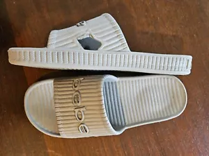 Bebe Women's Pool Slide Sandals Size 6 Soft Gray - Picture 1 of 7