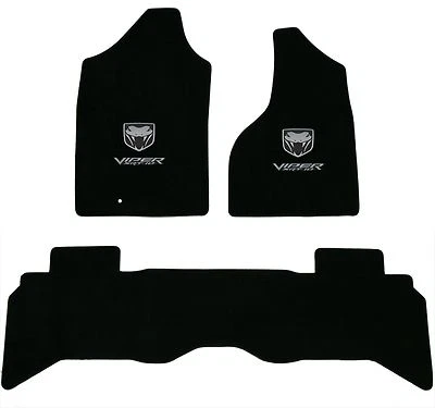 Lloyd Mats LUXE 3 件套垫子套装道奇 SRT-10 Viper 卡车 * 前垫上的银色标志 * — 第 1/4 张图片