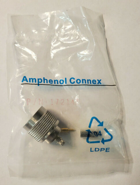 25 NEW Amphenol Connex 172142 Rf/Coaxial, N Plug, Str, 50 Ohm, Crimp