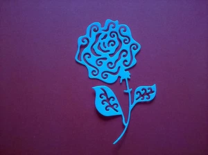 5 x Die Cut Rose Flower (TATTERED LACE)-Cards, Crafts, Scrapbooking, Gifts-White - Picture 1 of 1