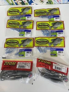 LOT OF 8 PACKS Shad Soft Bait Fishing Lures Bobby Garland Baby Shad + Zoom Super - Picture 1 of 2