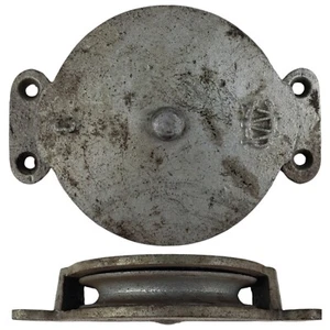 #3 Wilcox Crittenden Galvanized Cast Iron Nautical Boat Deck Cheek Block Pulley  - Picture 1 of 12