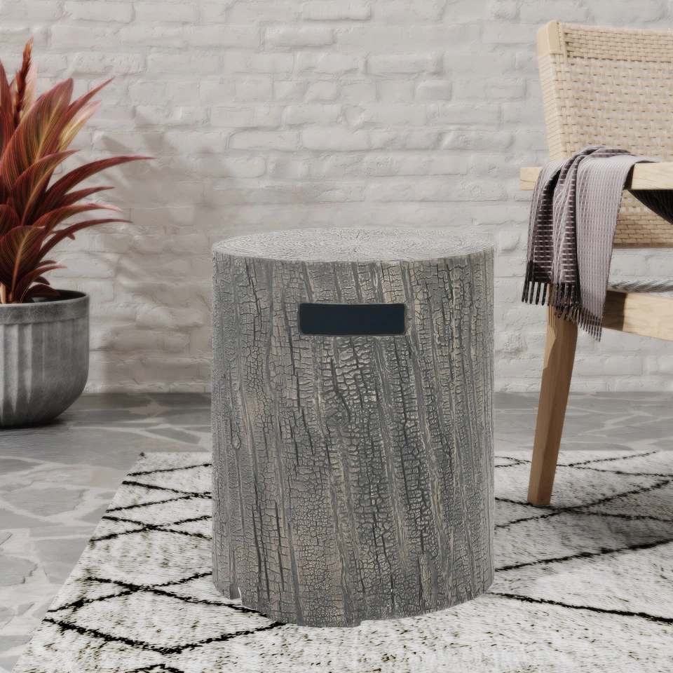 Modern Outdoor Propane Tank Cover Side Table MGO Concrete, No Assembly - Image 1 of 1