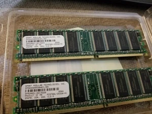 2x Smart Modular SM5643285D8N6CLIBH HP 256MB PC2700U 333MHz Memory RAM Module - Picture 1 of 1