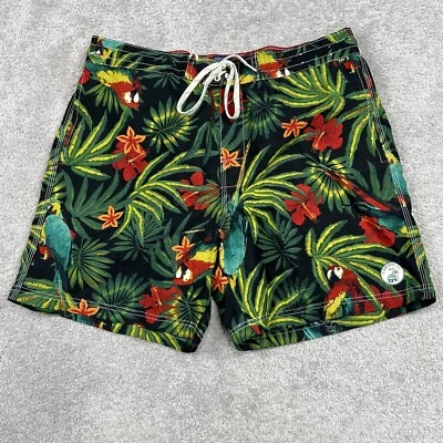 Мужские плавки Caribbean Joe размер XL сундуки гавайский цветочный красный попугай с подкладкой б/у в отличном состоянии - Изображение 1 из 4