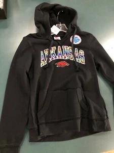 Arkansas Razorback Hoodie, Rainbow, Womens - Picture 1 of 3