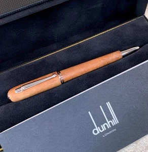 Bolígrafo Dunhill Raro Sidecar Madera de brezo Acabado Paladio con Estuche - Imagen 1 de 15