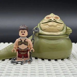 Lego Star Wars Minifigure Jabba The Hutt & Slave Leia Set 75020 sw0485 sw0402 - Picture 1 of 9