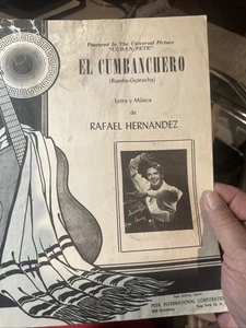 B 1943 Desi Arnaz sheet music EL CUMBANCHERO (worn) - Picture 1 of 2