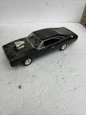 1970 Dodge Charger Black ERTL 1:18 FAST & FURIOUS Opening Hoods & Doors - Image 1 of 4
