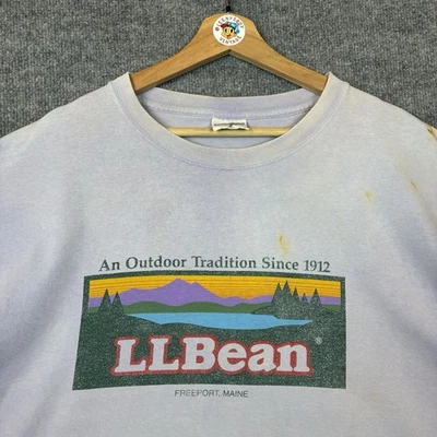 Vintage L.L. Bean Logo Graphic Outdoor T Shirt Size XXL Sun Faded Distressed - Image 1 of 4