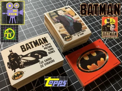 Topps Batman Movie Series 1 1989 - Tarjeta completa + Juego de pegatinas - Base limpia Foto 1 de 4