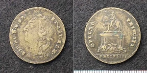 *France Louis XV Brass Coin 1715-1774 Token Jeton[E5843]7l0 - Picture 1 of 1