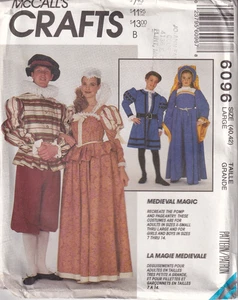 McCall's Pattern 6096 Medieval Magic Renaissance Costumes Size L 40 42 New/Uncut - Picture 1 of 2