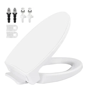 SS114 Toilet Seat Replacement Compatible with TOTO, Elongated Soft Close  - Picture 1 of 8