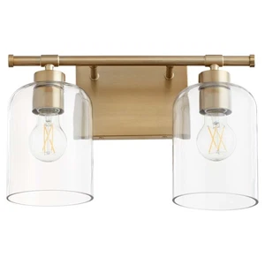 Quorum International 5374-2 Tribute 2 Light 15"W Vanity Light - Brass - Picture 1 of 11