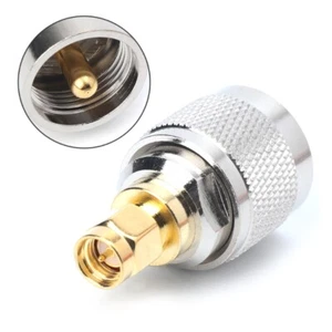 PL259 UHF Plug Male Nickel plating To SMA Male Plug Gold plating RF Connector - Zdjęcie 1 z 9