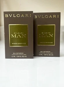 2 X BVLGARI MAN Wood Essence 1.5ml EDT Spray ( 3ml 2 Vials X 1.5ml) - Picture 1 of 2