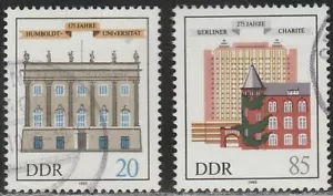 DDR 1985 SC# 2508 - 2509 - Humboldt University - Hospital Berlin Used Lot # 481 - Picture 1 of 2
