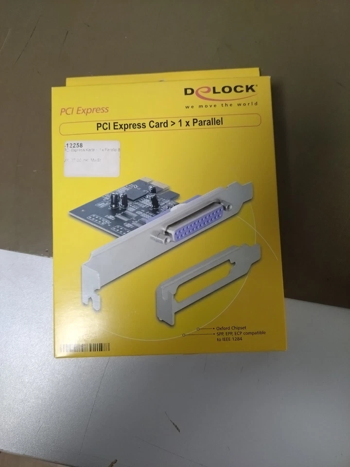 Delock PCI Express Card + Parallel Low Profile Blende neu OVP - Bild 1 von 1