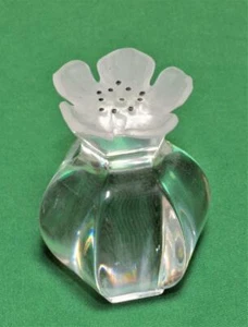 Estatuilla firmada SC Swarovski Cristal Esmerilado FLOR Arriba 6 lados Base 1 3/4"h - Imagen 1 de 3