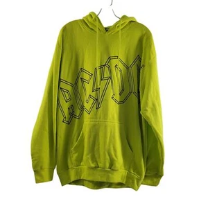 AC DC Men's Lime Green/Yellow Pullover Hoodies Size L 4723-0216 - Picture 1 of 7