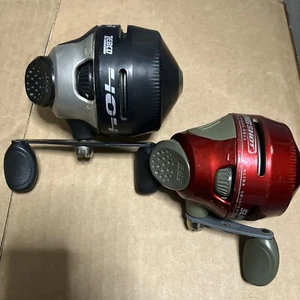 Vintage Fishing Reels 2 spin casting reel - Zebco 404 & Slingshot Red - Picture 1 of 10