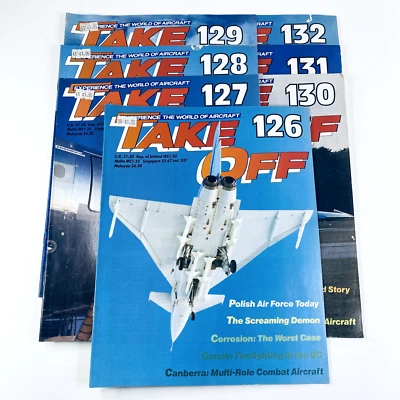 Lot of 7 TAKE OFF MAGAZINE Issue 126 to 132 Vintage 90s Air Force Military - Image 1 of 4