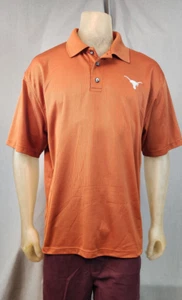 NCAA Texas University Longhorns LARGE Collared Short Sleeve Polo Shirt Top USED - Picture 1 of 5