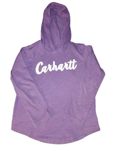 CARHARTT Girls Purple Hooded Long Sleeve Lightweight Pullover Shirt Top Size XS - Picture 1 of 5