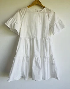 Seed Heritage Dress Size 6 White Tired Shift Dress New - Picture 1 of 4