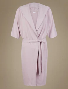 M&S COLLECTION MORGENMANTEL ROSA MIT KAPUZE - Bild 1 von 3
