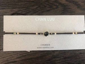 Neu Authentisch Chan Luu Onyx Anhänger Schokolade Leder Halsband - Bild 1 von 2