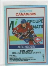 Alex Kovalev 09-10 O-Pee-Chee OPC Team Checklist #TC16 Montreal Canadiens