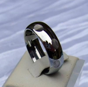 ANILLO DE CARBURO DE TUNGSTENO WOLFRAM 7 MM DE ANCHO - CORTE LÁSER - TITANIO DURO - 14B - Imagen 1 de 3
