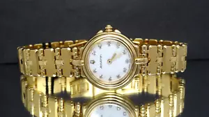 Accutron by Bulova 27P01 Women's Swiss Made Gold Tone Diamond Accented Watch - Picture 1 of 5