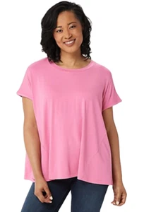 Laurie Felt XX-Small Knit Asymmetric Tee T-Shirt Top Rose Pink 2XS XXS - Bild 1 von 8