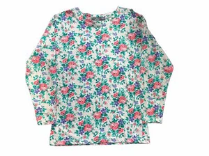 VTG WOOLRICH Women’s Shirt Sz L Long Sleeve All Over Print Rose Flower Tee AOP - Picture 1 of 10