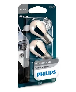 Philips SilverVision PY21W 21W Two Bulbs Rear Turn Signal Light Upgrade Stock EO - Picture 1 of 11