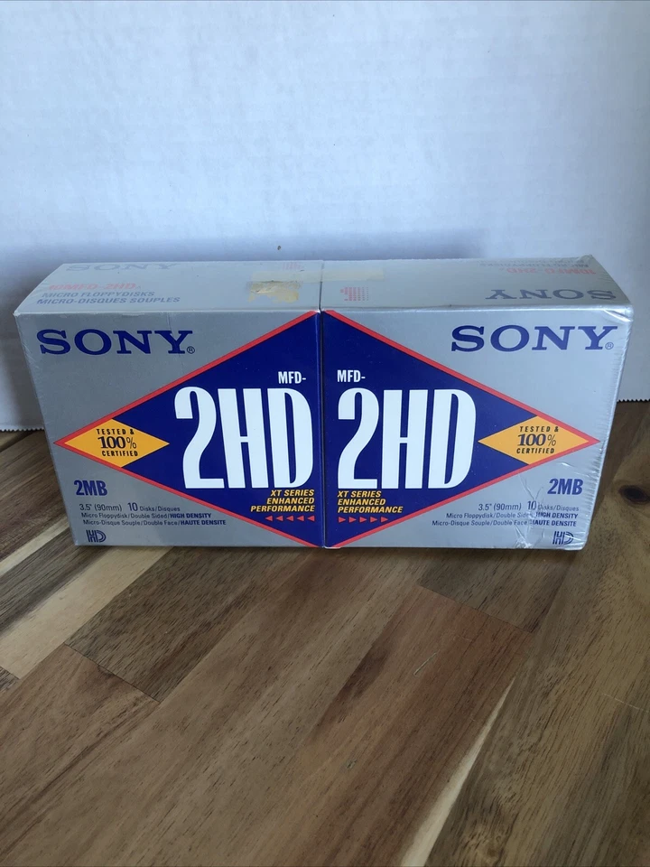 Sony 2hd IBM Formatted Micro 3.5" 1.44mb Floppy Diskettes 20 PK
