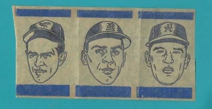 VINTAGE 1965 Topps Iron-On Transfer Insert panel of 3 w/ HOFer Luis Aparicio 1/1 - Picture 1 of 3