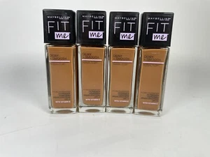 Lot of 4 Maybelline DEWY & SMOOTH Fit Me! Liquid Foundation # 355 Coconut 1 oz - Picture 1 of 8