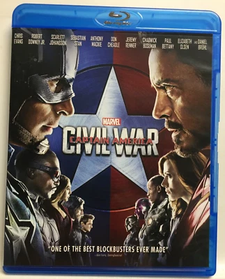 MARVEL's Captain America: Civil War (Blu-ray,2016)Robert Downey Jr,Not a Scratch - Image 1 of 4