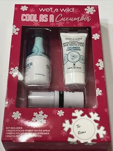 Wet N Wild Cool as A Cucumber Gift Set Primer Makeup Remover - Picture 1 of 2