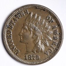 1879 Indian Head Cent Penny CHOICE XF+/AU E100 YFZ