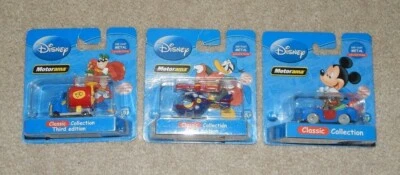 3 DISNEY MOTORAMA DIECAST VEHICLES 1:64 SCALE MOC RARE HELICOPTER THIRD EDITION - Image 1 of 3