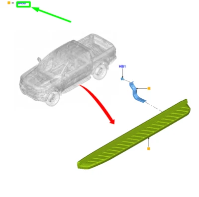 FORD RANGER T9 Right Step Assy 2605754 NEW GENUINE - Image 1 of 2