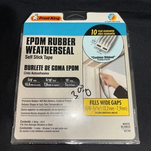 Frost King Weather Seal White Self Stick EPDM Rubber - Picture 1 of 24