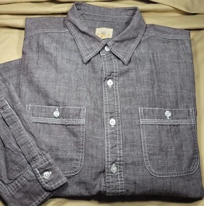 TREVERO-Heather Brown Cttn, Mens LS/Spread, Casual Fashion Shirt-(L) - Picture 1 of 4